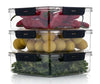 Food Storage containers 2000ml (Black) - (Pack of 2)